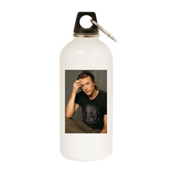 Heath Ledger White Water Bottle With Carabiner