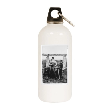 Helena Christensen White Water Bottle With Carabiner