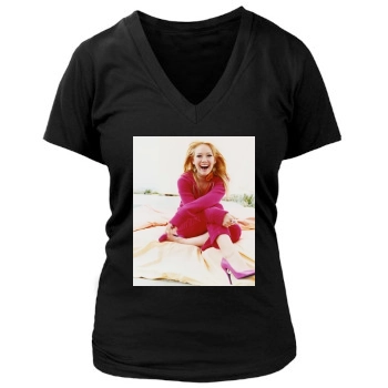 Hilary Duff Women's Deep V-Neck TShirt