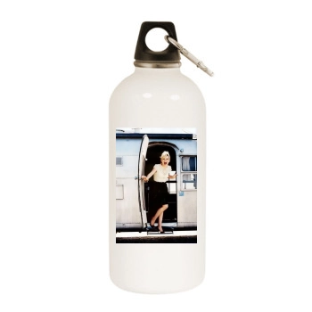 Hilary Duff White Water Bottle With Carabiner