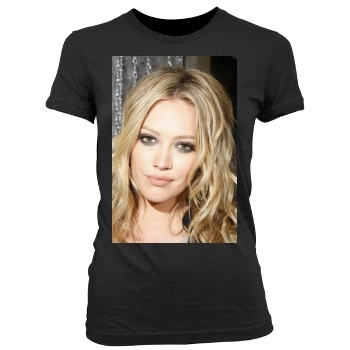 Hilary Duff Women's Junior Cut Crewneck T-Shirt