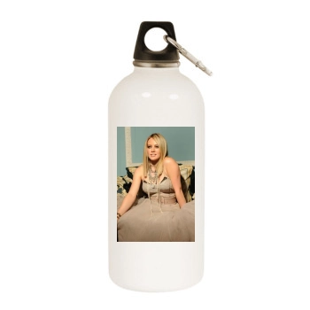 Hilary Duff White Water Bottle With Carabiner