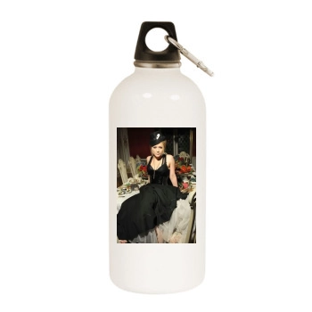 Hilary Duff White Water Bottle With Carabiner