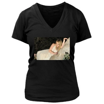 Hilary Duff Women's Deep V-Neck TShirt