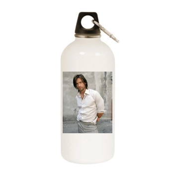 Hugh Jackman White Water Bottle With Carabiner