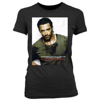 Hugh Jackman Women's Junior Cut Crewneck T-Shirt