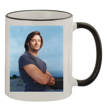 Hugh Jackman 11oz Colored Rim & Handle Mug