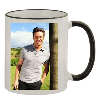 Hugh Jackman 11oz Colored Rim & Handle Mug