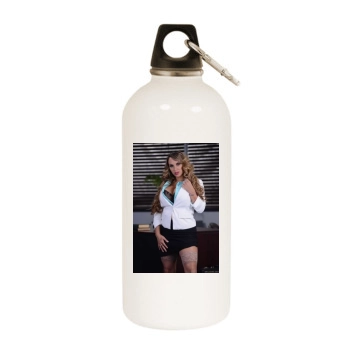 Holly Halston White Water Bottle With Carabiner