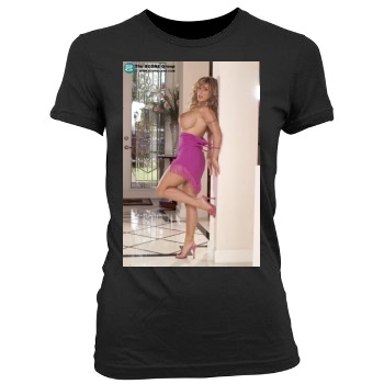 Holly Halston Women's Junior Cut Crewneck T-Shirt