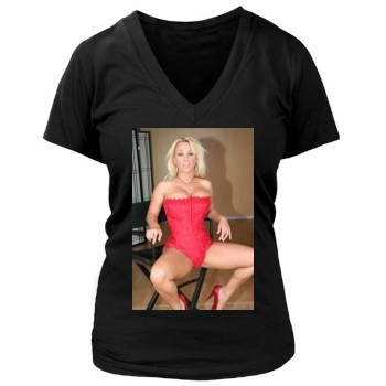 Holly Halston Women's Deep V-Neck TShirt