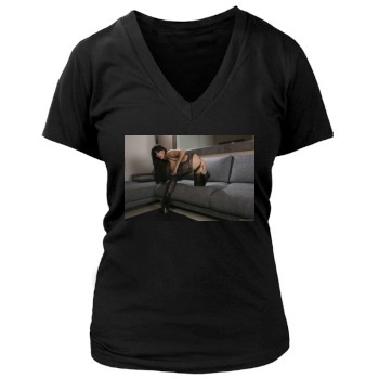 Holly Halston Women's Deep V-Neck TShirt