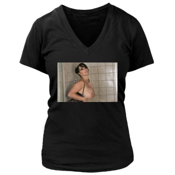 Holly Halston Women's Deep V-Neck TShirt