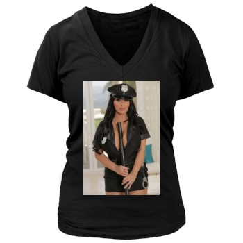 Holly Halston Women's Deep V-Neck TShirt