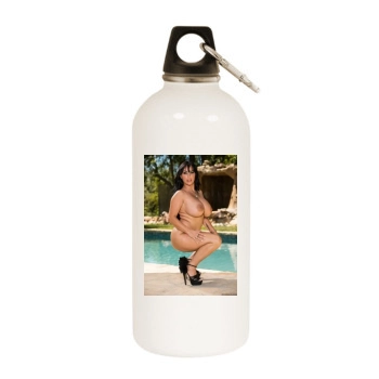 Holly Halston White Water Bottle With Carabiner