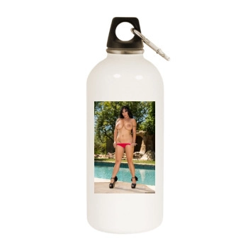 Holly Halston White Water Bottle With Carabiner