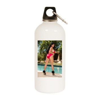 Holly Halston White Water Bottle With Carabiner