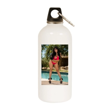 Holly Halston White Water Bottle With Carabiner