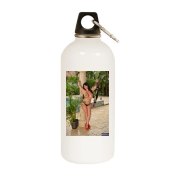 Holly Halston White Water Bottle With Carabiner