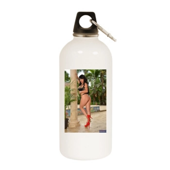 Holly Halston White Water Bottle With Carabiner