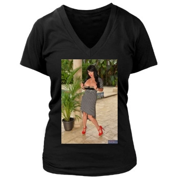 Holly Halston Women's Deep V-Neck TShirt