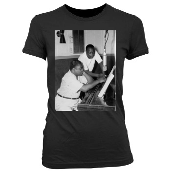 Fats Domino Women's Junior Cut Crewneck T-Shirt