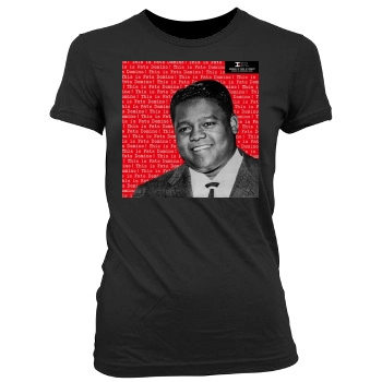 Fats Domino Women's Junior Cut Crewneck T-Shirt