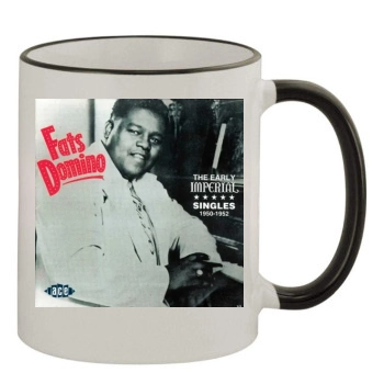 Fats Domino 11oz Colored Rim & Handle Mug