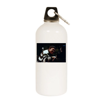 Fats Domino White Water Bottle With Carabiner