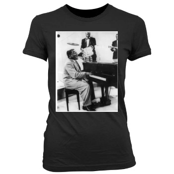 Fats Domino Women's Junior Cut Crewneck T-Shirt