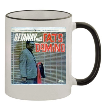 Fats Domino 11oz Colored Rim & Handle Mug