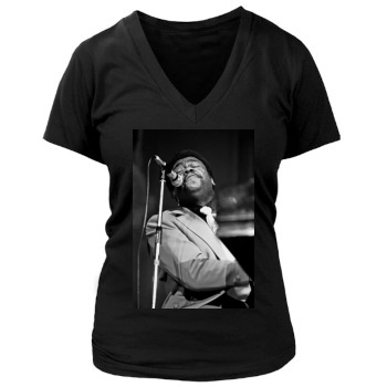 Fats Domino Women's Deep V-Neck TShirt