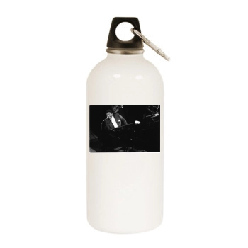 Fats Domino White Water Bottle With Carabiner