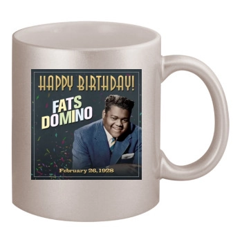 Fats Domino 11oz Metallic Silver Mug