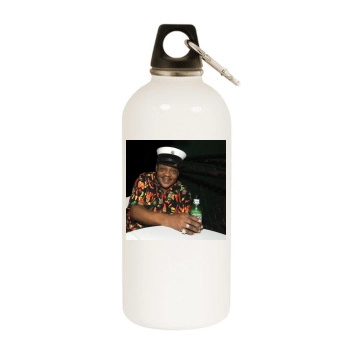 Fats Domino White Water Bottle With Carabiner