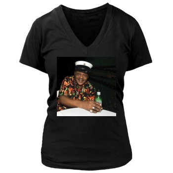 Fats Domino Women's Deep V-Neck TShirt