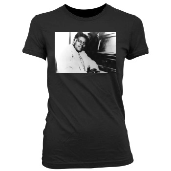 Fats Domino Women's Junior Cut Crewneck T-Shirt