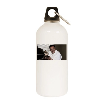 Fats Domino White Water Bottle With Carabiner