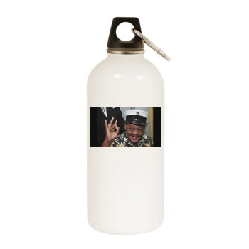 Fats Domino White Water Bottle With Carabiner