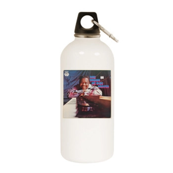 Fats Domino White Water Bottle With Carabiner