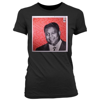 Fats Domino Women's Junior Cut Crewneck T-Shirt