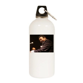 Fats Domino White Water Bottle With Carabiner