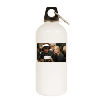 Fats Domino White Water Bottle With Carabiner