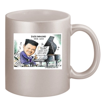 Fats Domino 11oz Metallic Silver Mug