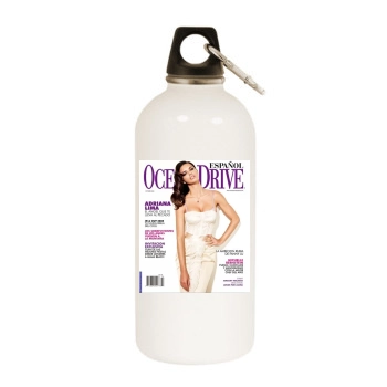 Adriana Lima White Water Bottle With Carabiner