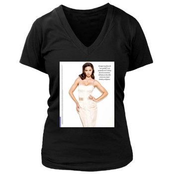 Adriana Lima Women's Deep V-Neck TShirt