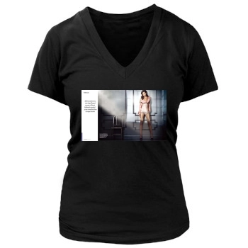 Adriana Lima Women's Deep V-Neck TShirt