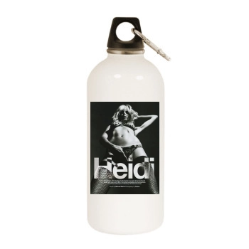 Heidi Klum White Water Bottle With Carabiner