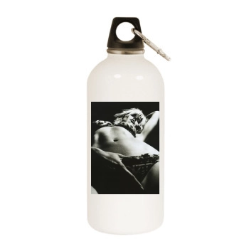 Heidi Klum White Water Bottle With Carabiner