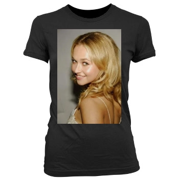 Hayden Panettiere Women's Junior Cut Crewneck T-Shirt